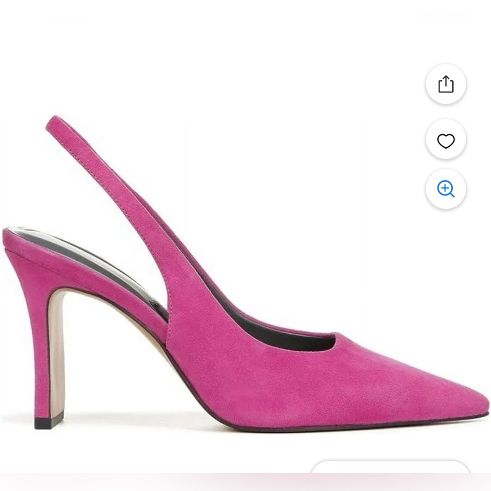 Franco Sarto Women's Slingback Suede High Heel Pump Pink size 6.5